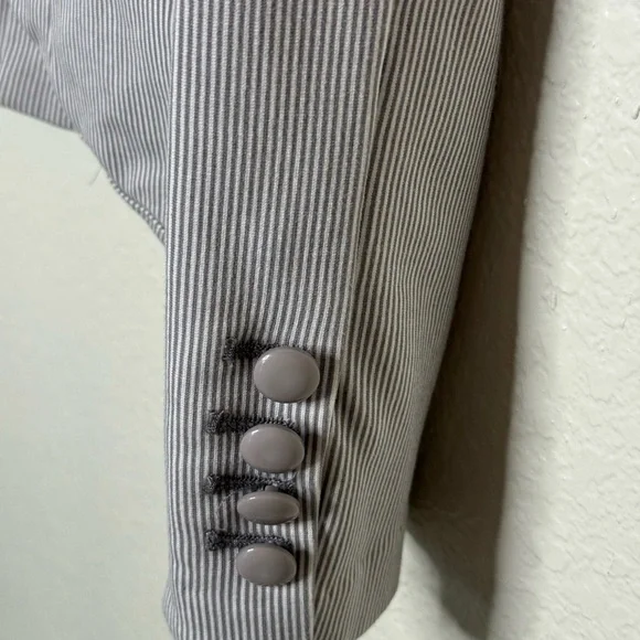 Amanda & Chelsea Pinstripe Blazer - Gray and White Small - Picture 3 of 5